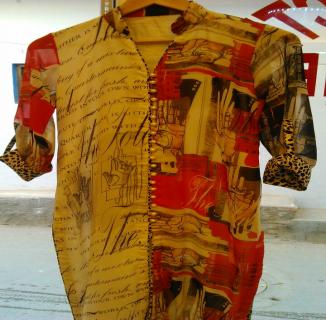 Cotton Printed Embroidered Dress
